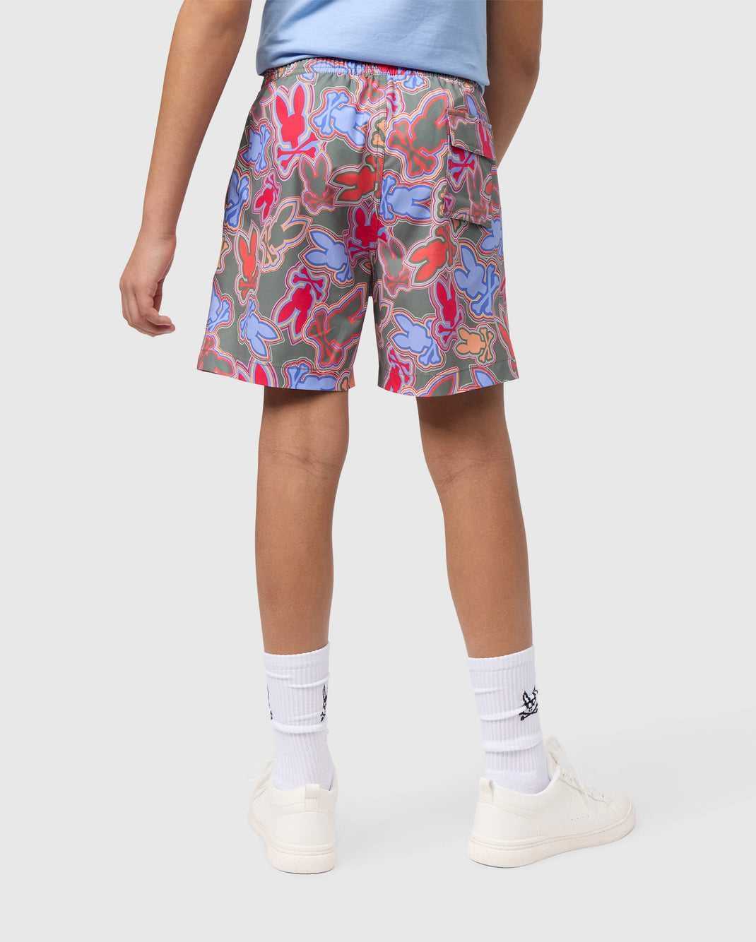 Slip de Bain Psycho Bunny Jackson Swim Trunk Serenity Enfant | QLP-48286504